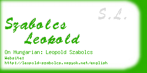 szabolcs leopold business card